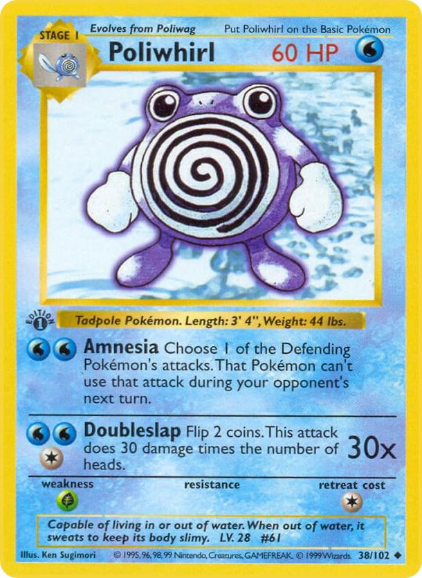Poliwhirl 038/102 (Base Set (Shadowless))  - 1st Edition | Good Games Adelaide SA