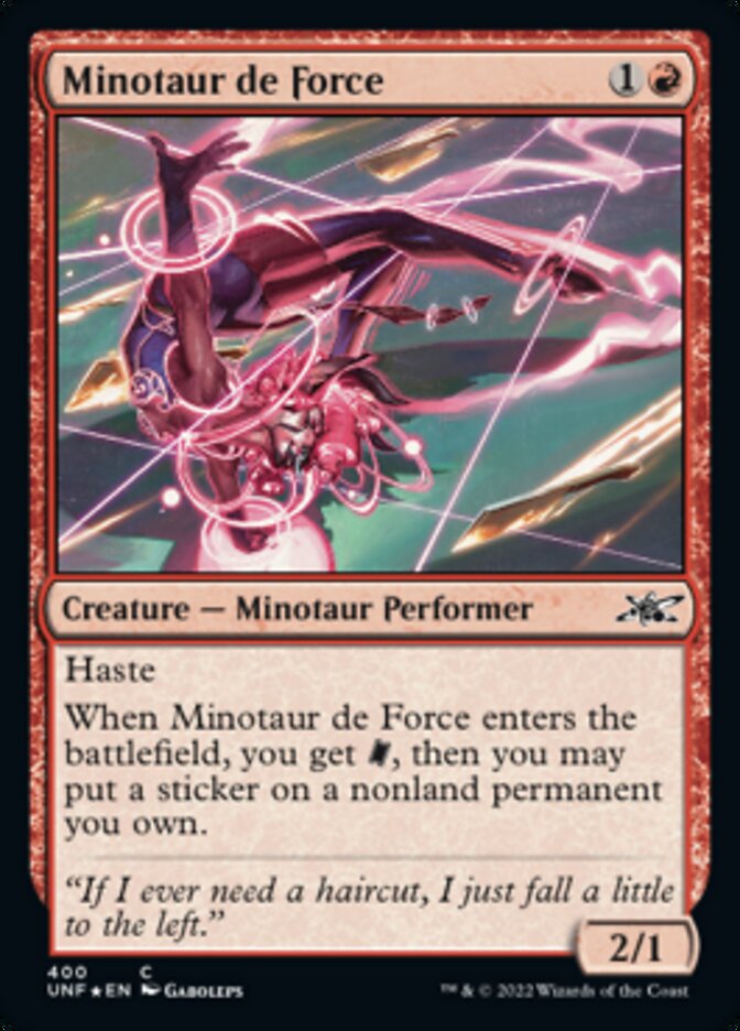 Minotaur de Force (Galaxy Foil) [Unfinity] | Good Games Adelaide SA