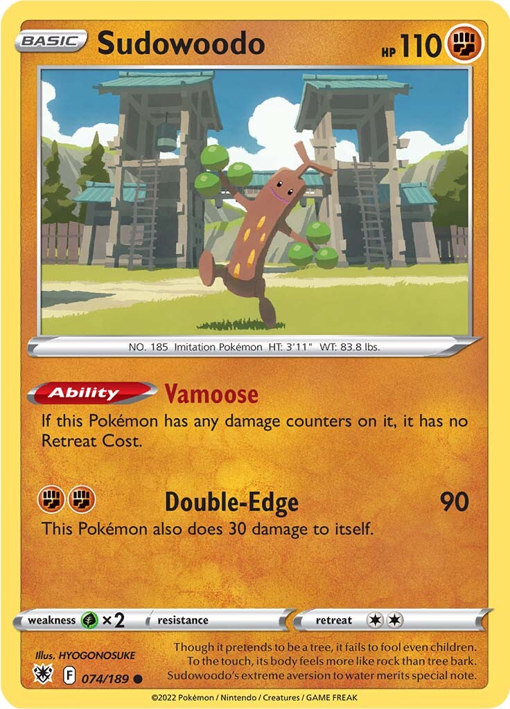 Sudowoodo (074/189) [Sword & Shield: Astral Radiance] | Good Games Adelaide SA