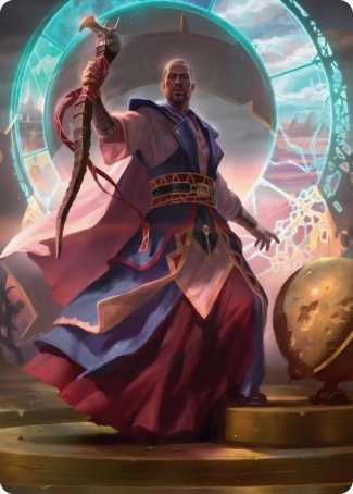 Teferi, Who Slows the Sunset Art Card [Innistrad: Midnight Hunt Art Series] | Good Games Adelaide SA