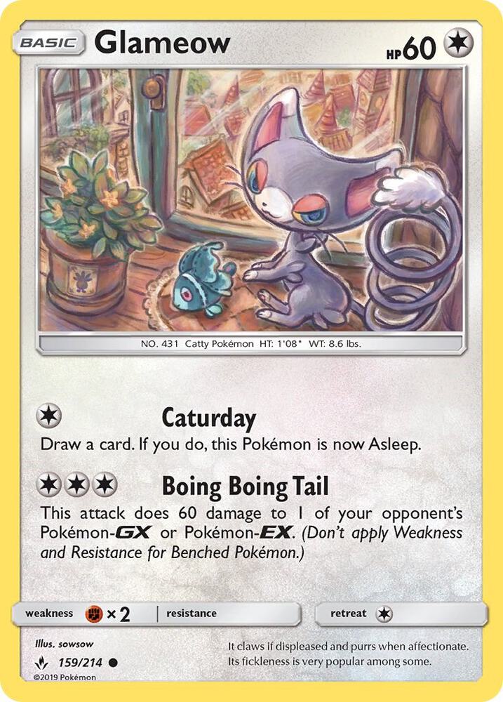 Glameow 159/214 (SM - Unbroken Bonds)  | Good Games Adelaide SA