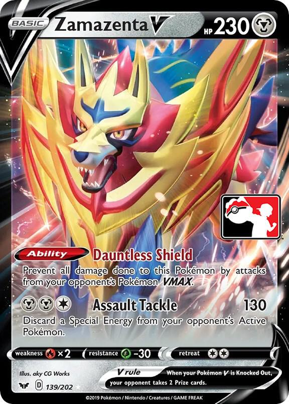 Zamazenta V Series 1 139/202 (Prize Pack Series Cards)  - Holofoil | Good Games Adelaide SA