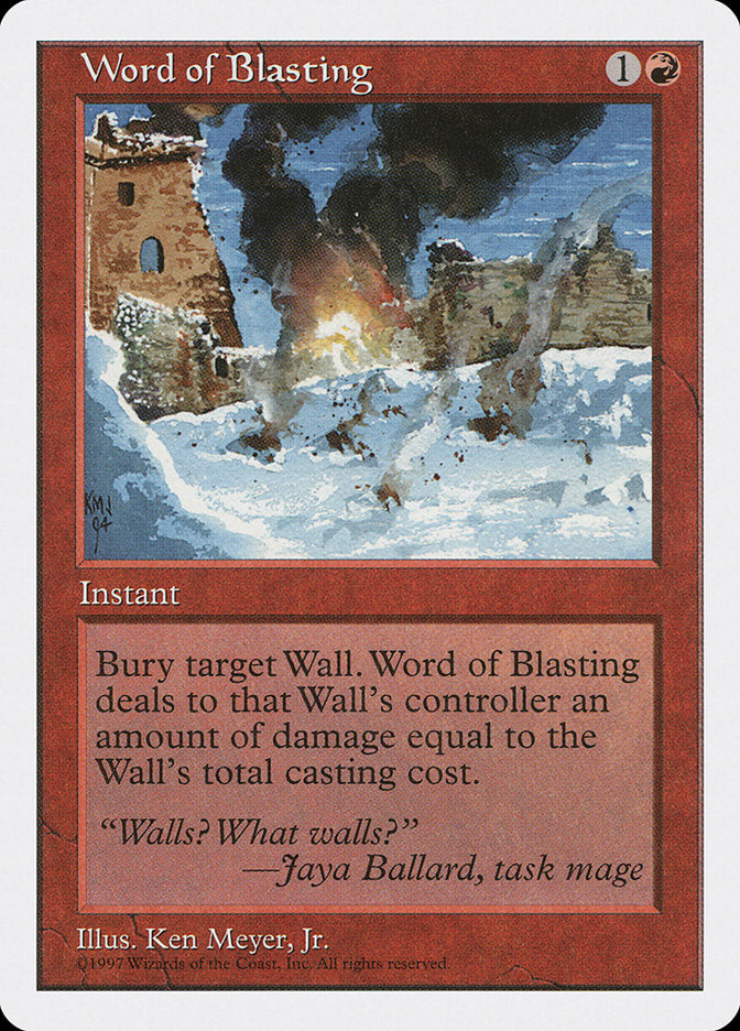 Word of Blasting [Fifth Edition] | Good Games Adelaide SA