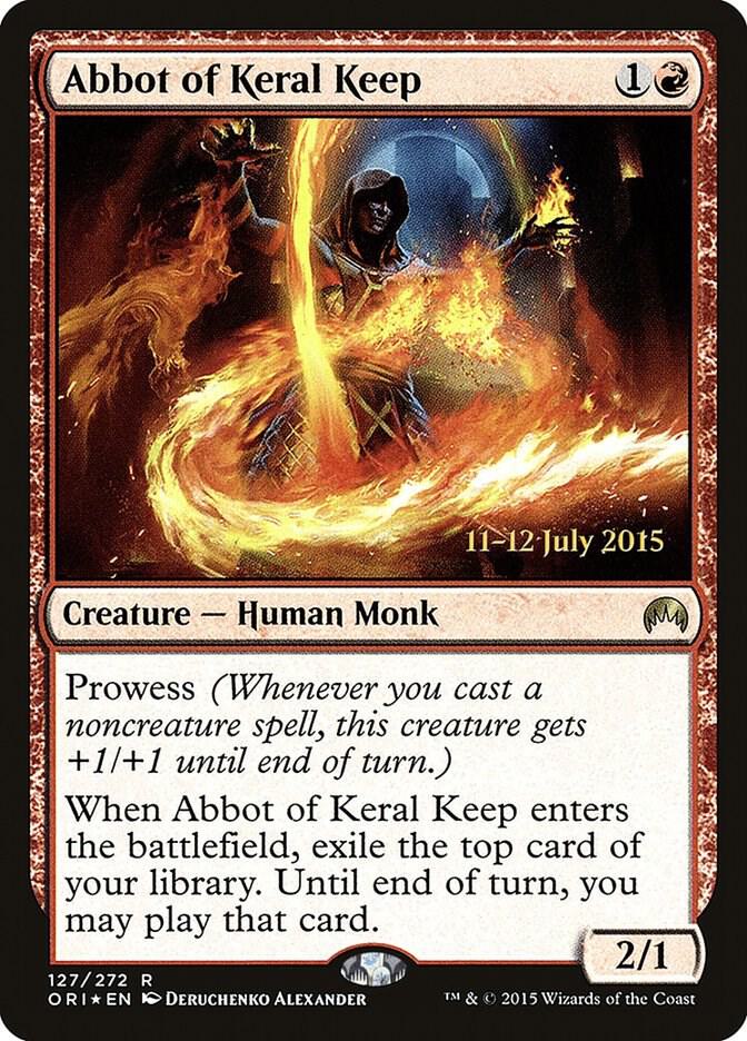 Abbot of Keral Keep 127 (Prerelease Cards)  - Foil | Good Games Adelaide SA