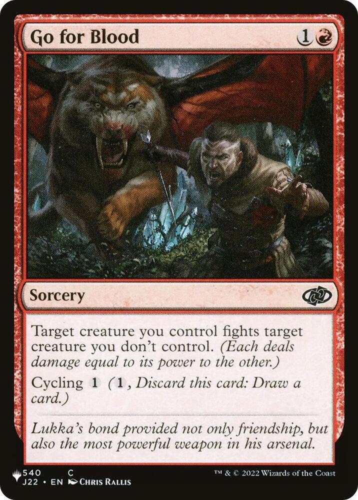 Go for Blood 540/051 (The List Reprints)  | Good Games Adelaide SA