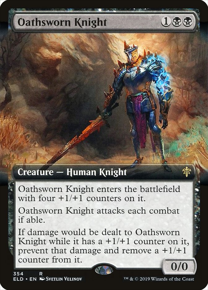 Oathsworn Knight (Extended Art) [Throne of Eldraine] | Good Games Adelaide SA