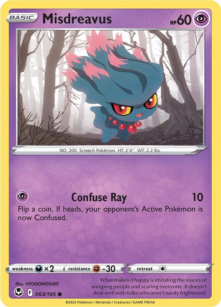 Misdreavus (063/195) [Sword & Shield: Silver Tempest] | Good Games Adelaide SA