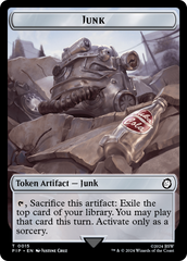 Junk // Human Knight Double-Sided Token [Fallout Tokens] | Good Games Adelaide SA