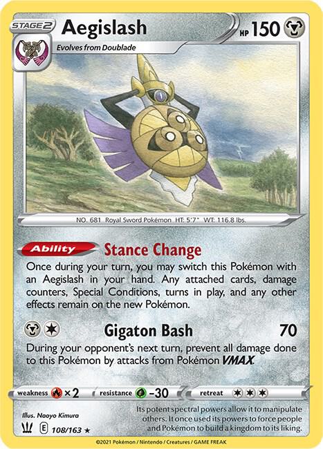 Aegislash 108/163 (SWSH05: Battle Styles)  | Good Games Adelaide SA