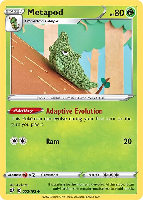 Metapod 002/192 (SWSH02: Rebel Clash)  | Good Games Adelaide SA
