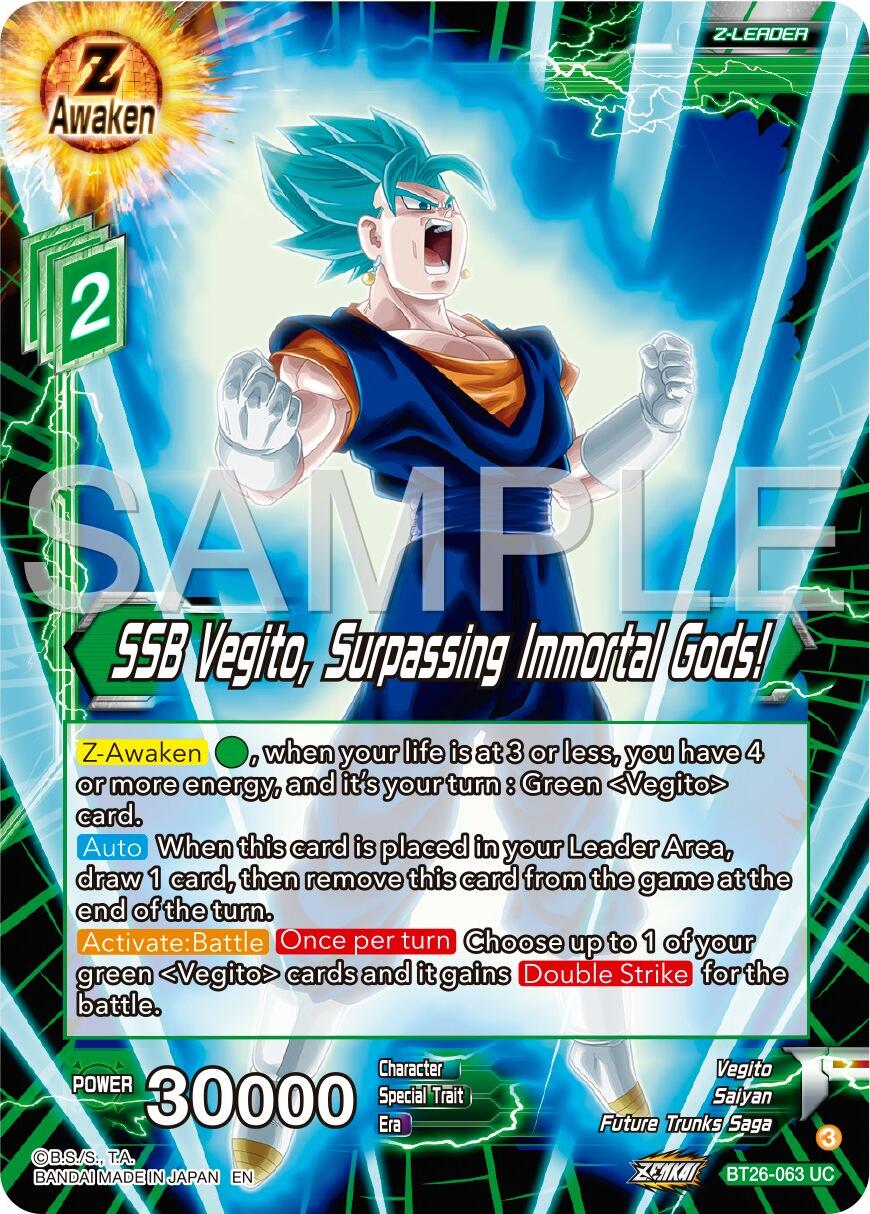SSB Vegito, Surpassing Immortal Gods! (BT26-063) [Ultimate Advent] | Good Games Adelaide SA