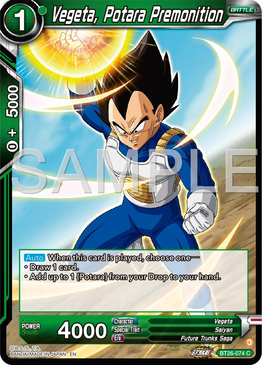 Vegeta, Potara Premonition (BT26-074) [Ultimate Advent] | Good Games Adelaide SA