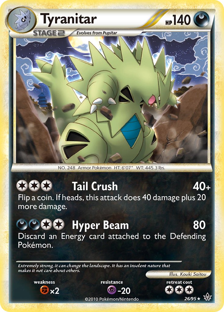 Tyranitar (26/95) (Theme Deck Exclusive) [HeartGold & SoulSilver: Unleashed] | Good Games Adelaide SA