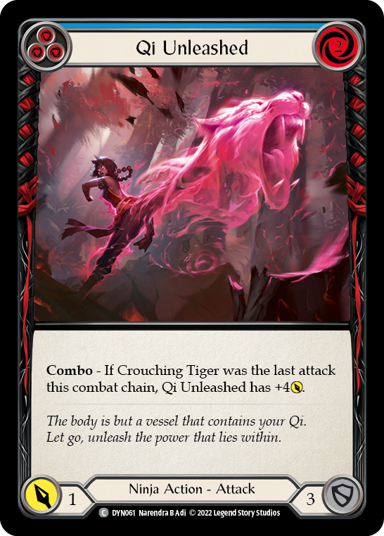 Qi Unleashed (Blue) [DYN061] (Dynasty)  Rainbow Foil | Good Games Adelaide SA