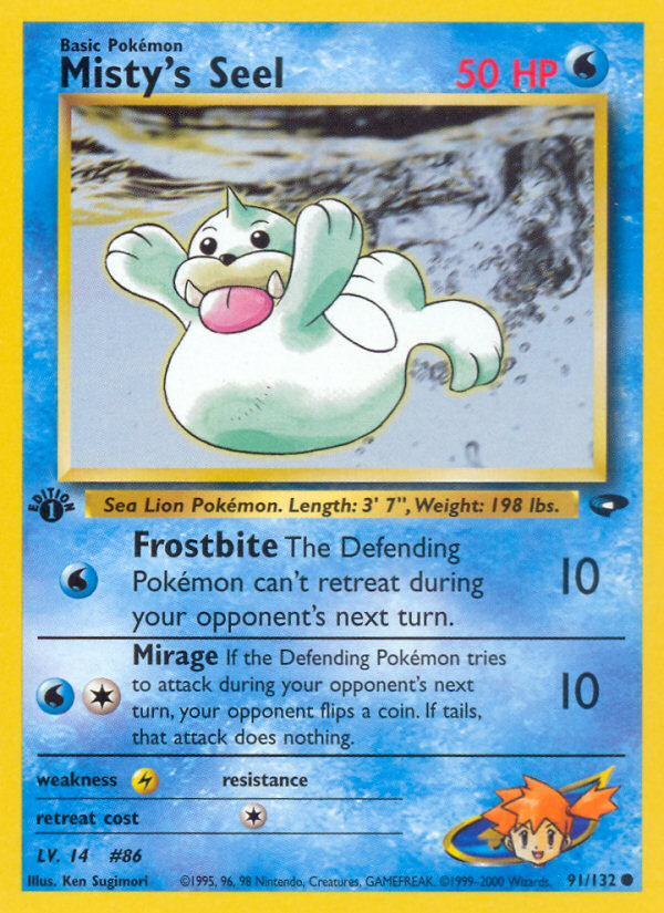 Misty's Seel (91/132) [Gym Challenge 1st Edition] | Good Games Adelaide SA