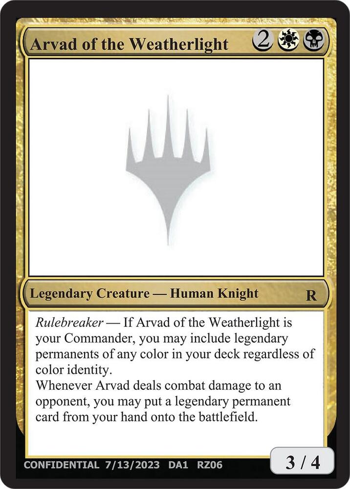 Arvad of the Weatherlight  (Un-Known Event Playtest Cards)  | Good Games Adelaide SA