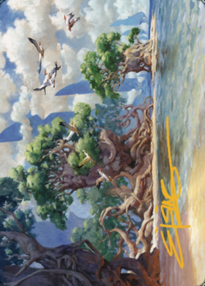 Yavimaya Coast Art Card (Gold-Stamped Signature) [Dominaria United Art Series] | Good Games Adelaide SA