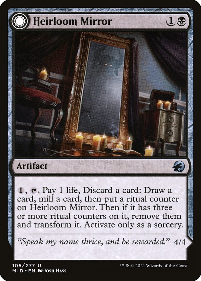 Heirloom Mirror // Inherited Fiend 105 (Innistrad: Midnight Hunt)  - Foil | Good Games Adelaide SA