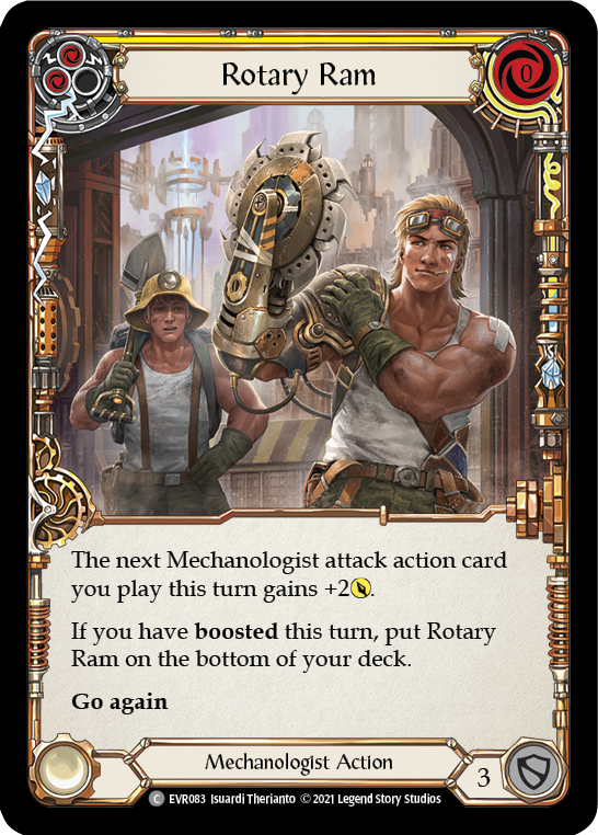 Rotary Ram (Yellow) [EVR083] (Everfest)  1st Edition Rainbow Foil | Good Games Adelaide SA