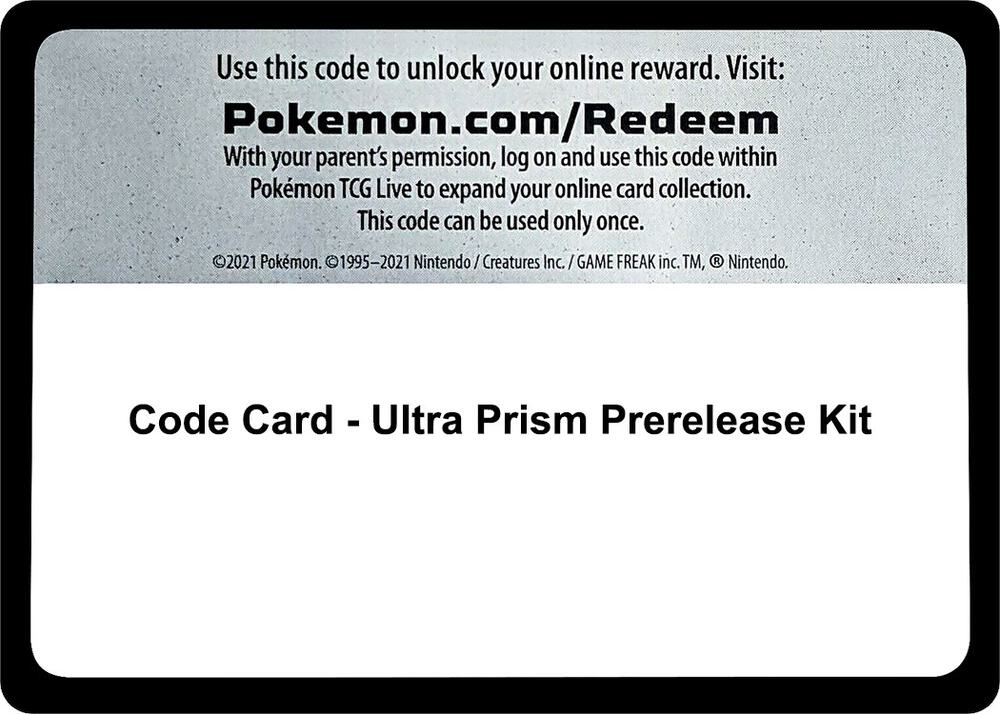 Code Card Ultra Prism Prerelease Kit  (Miscellaneous Cards & Products)  | Good Games Adelaide SA