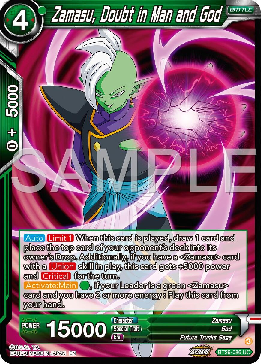 Zamasu, Doubt in Man and God (BT26-086) [Ultimate Advent] | Good Games Adelaide SA