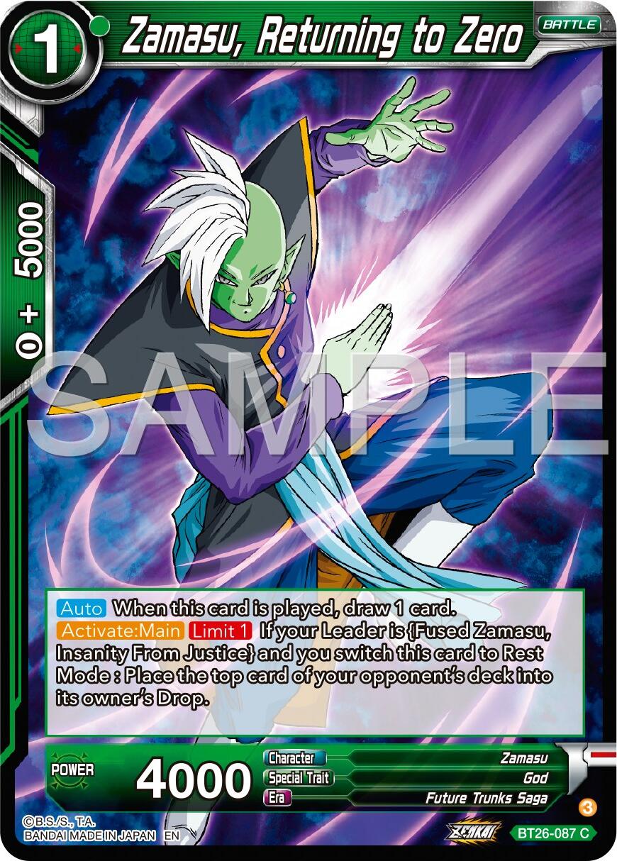 Zamasu, Returning to Zero (BT26-087) [Ultimate Advent] | Good Games Adelaide SA