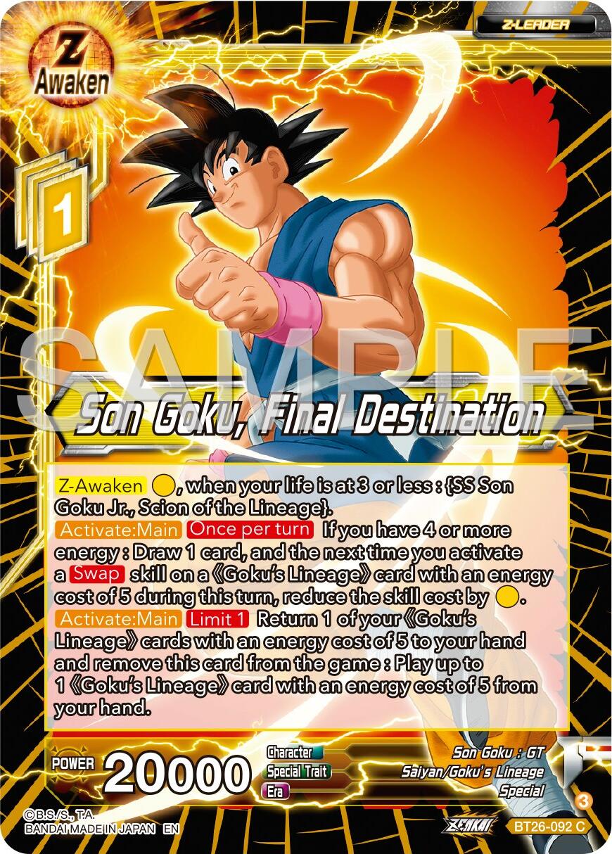 Son Goku, Final Destination (BT26-092) [Ultimate Advent] | Good Games Adelaide SA