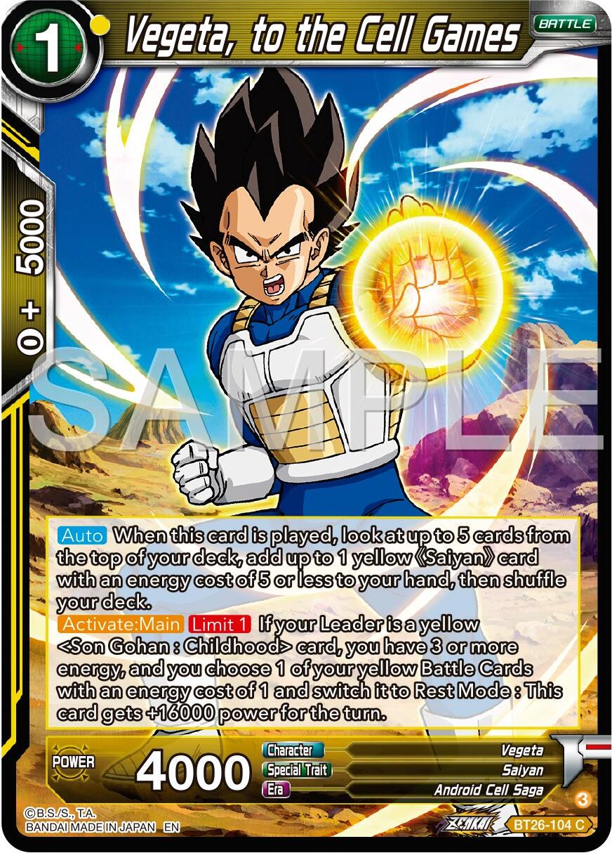 Vegeta, to the Cell Games (BT26-104) [Ultimate Advent] | Good Games Adelaide SA