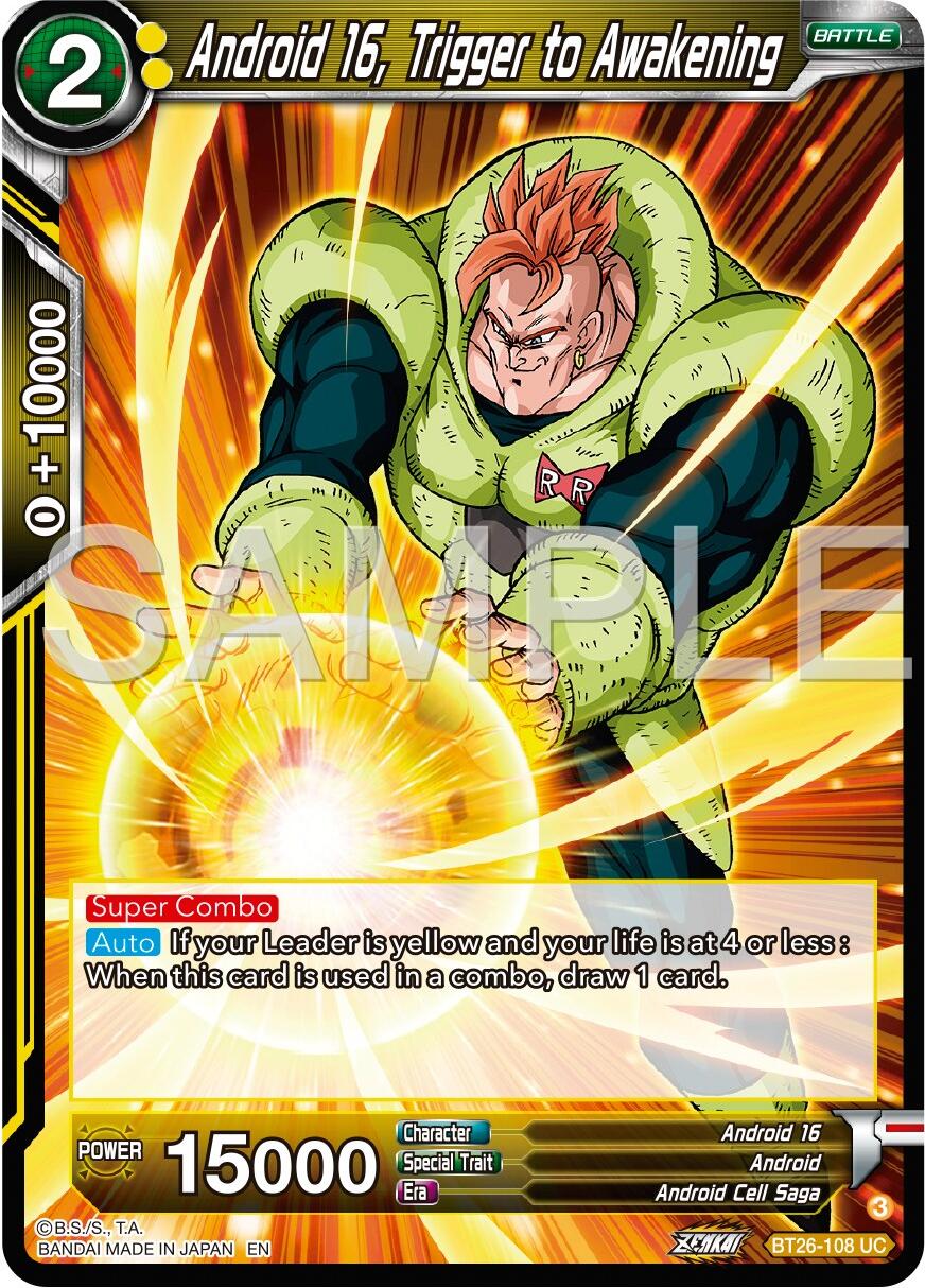 Android 16, Trigger to Awakening (BT26-108) [Ultimate Advent] | Good Games Adelaide SA