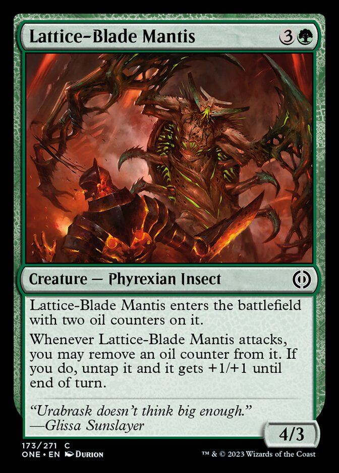 Lattice-Blade Mantis [Phyrexia: All Will Be One] | Good Games Adelaide SA