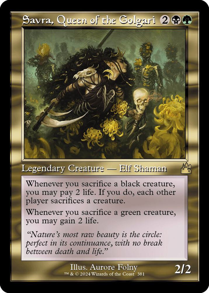 Savra, Queen of the Golgari 381 (Ravnica Remastered)  - Foil | Good Games Adelaide SA