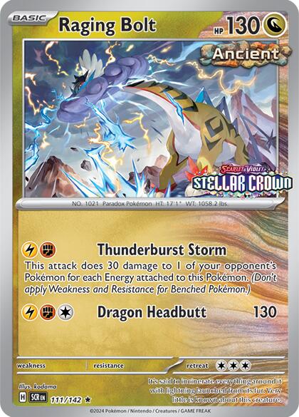 Raging Bolt (111/142) (Cosmo Holo - Best Buy Exclusive) [Miscellaneous Cards] | Good Games Adelaide SA