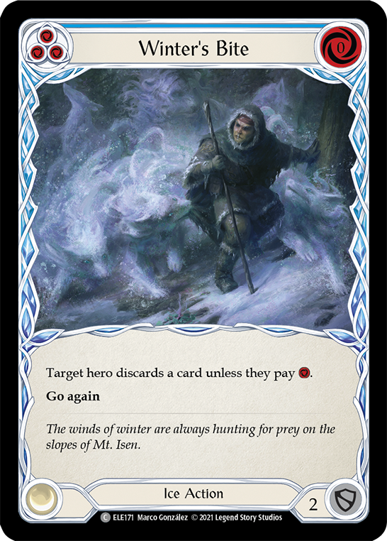 Winter's Bite (Blue) [ELE171] (Tales of Aria)  1st Edition Rainbow Foil | Good Games Adelaide SA
