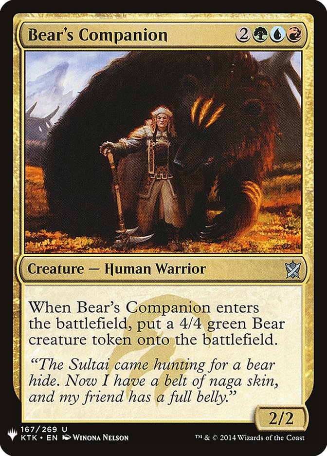 Bear's Companion [Mystery Booster] | Good Games Adelaide SA