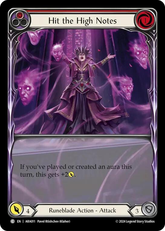 Hit the High Notes (Red) [ARA011] (Rosetta Aurora Blitz Deck) | Good Games Adelaide SA
