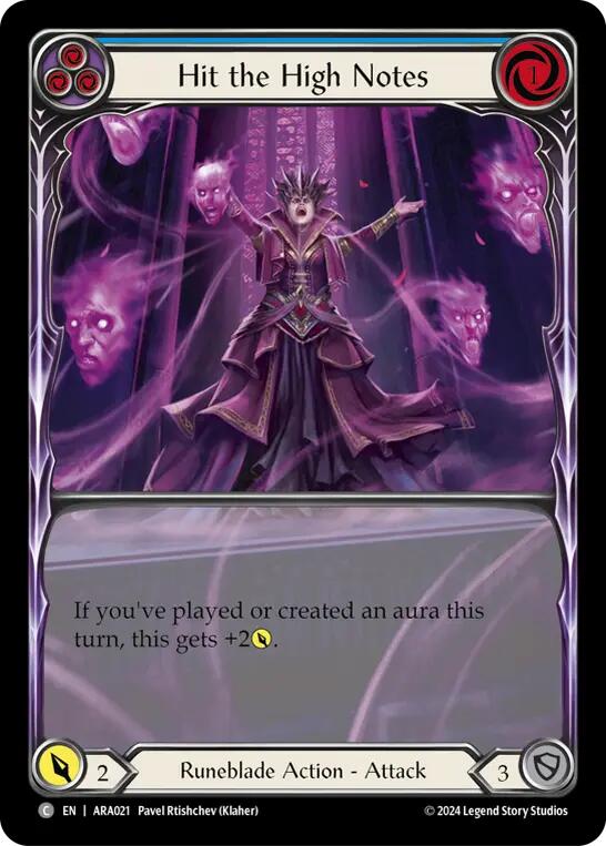 Hit the High Notes (Blue) [ARA021] (Rosetta Aurora Blitz Deck) | Good Games Adelaide SA