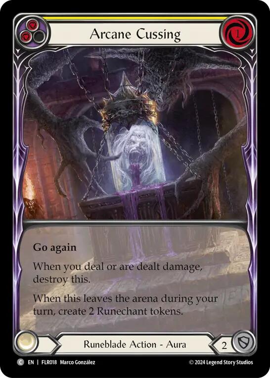 Arcane Cussing (Yellow) [FLR018] (Rosetta Florian Blitz Deck) | Good Games Adelaide SA