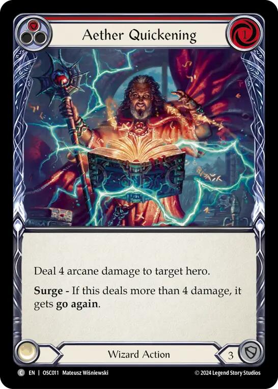 Aether Quickening (Red) [OSC011] (Rosetta Oscilio Blitz Deck) | Good Games Adelaide SA
