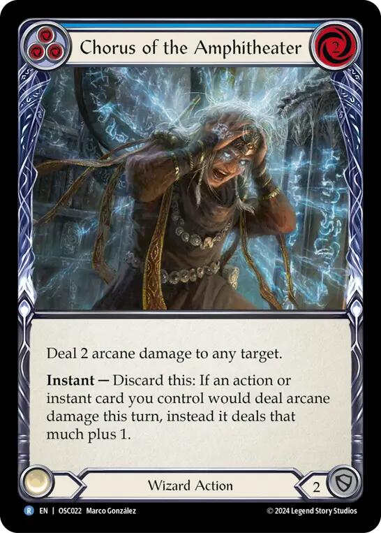 Chorus of the Amphitheater (Blue) [OSC022] (Rosetta Oscilio Blitz Deck) | Good Games Adelaide SA