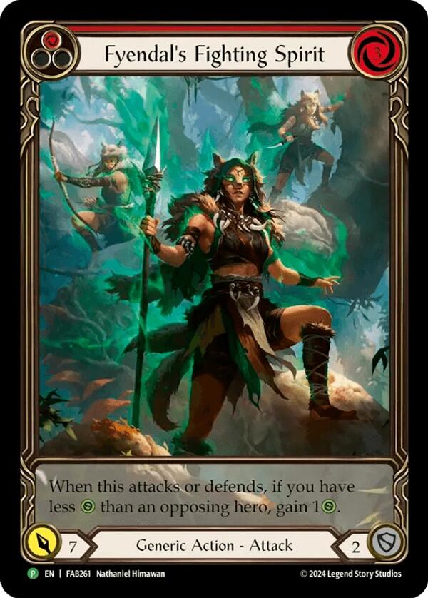 Fyendal's Fighting Spirit (Red) [FAB261] (Promo)  Rainbow Foil | Good Games Adelaide SA