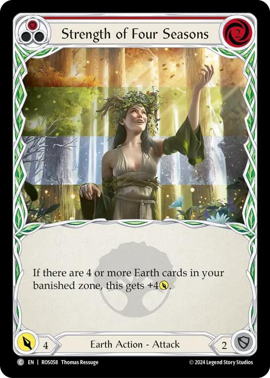 Strength of Four Seasons (Red) [ROS058] (Rosetta)  Rainbow Foil | Good Games Adelaide SA