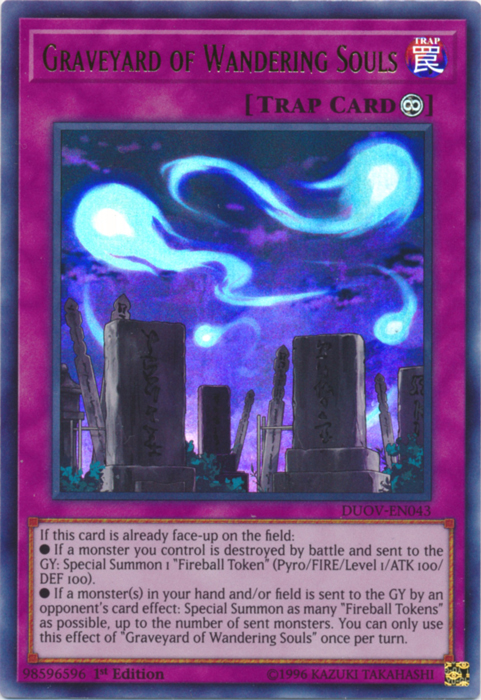 Graveyard of Wandering Souls [DUOV-EN043] Ultra Rare | Good Games Adelaide SA