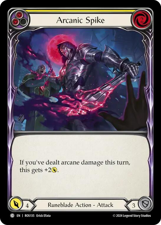 Arcanic Spike (Yellow) [ROS135] (Rosetta)  Rainbow Foil | Good Games Adelaide SA