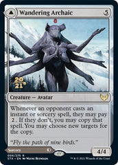 Wandering Archaic // Explore the Vastlands [Strixhaven: School of Mages Prerelease Promos] | Good Games Adelaide SA