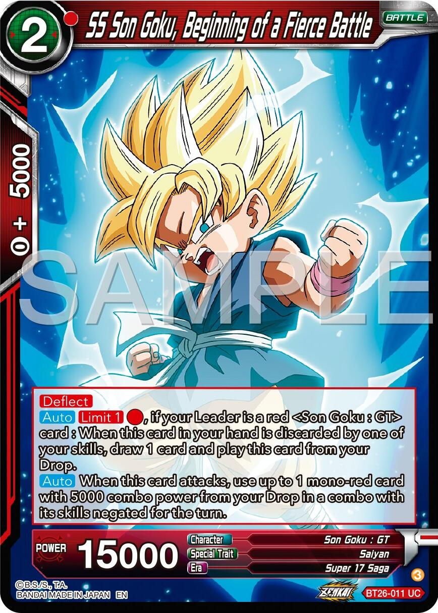 SS Son Goku, Beginning of a Fierce Battle (BT26-011) [Ultimate Advent] | Good Games Adelaide SA