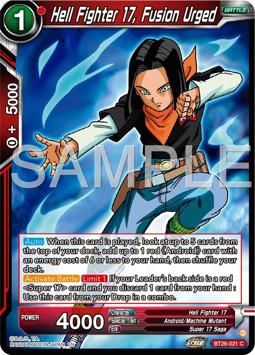 Hell Fighter 17, Fusion Urged (BT26-021) [Ultimate Advent] | Good Games Adelaide SA