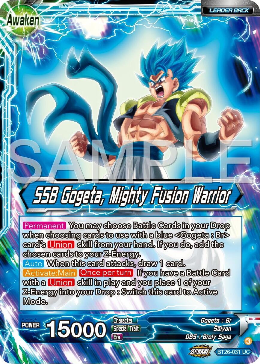 Gogeta // SSB Gogeta, Mighty Fusion Warrior (BT26-031) [Ultimate Advent] | Good Games Adelaide SA