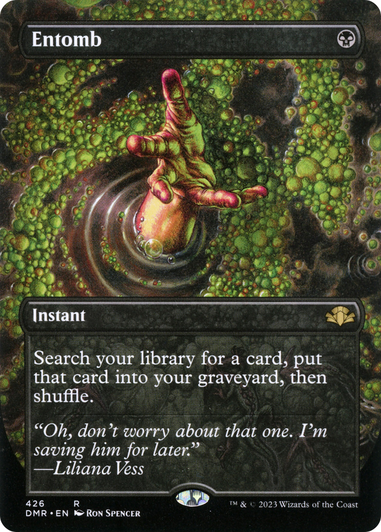 Entomb (Borderless Alternate Art) [Dominaria Remastered] | Good Games Adelaide SA