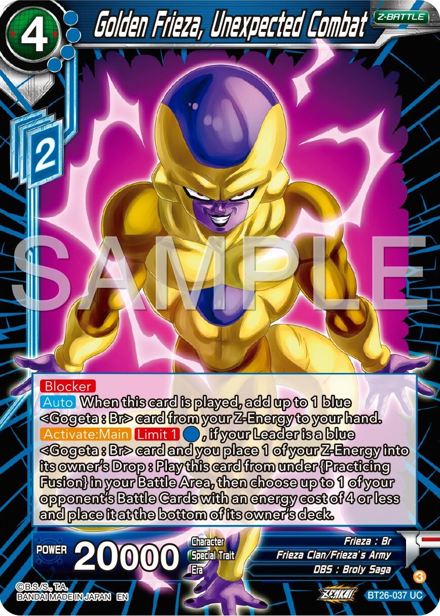 Golden Frieza, Unexpected Combat (BT26-037) [Ultimate Advent] | Good Games Adelaide SA