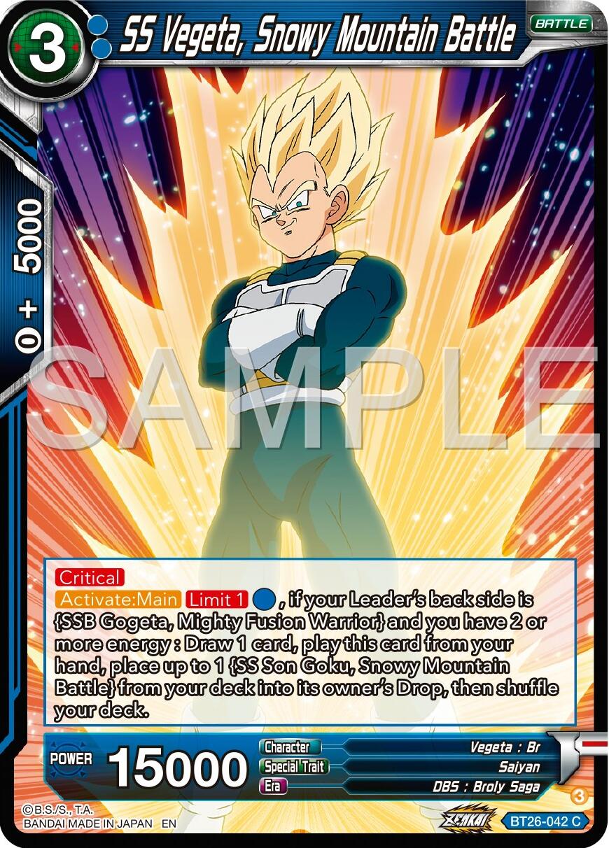 SS Vegeta, Snowy Mountain Battle (BT26-042) [Ultimate Advent] | Good Games Adelaide SA